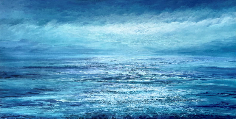 Skyfall, 2024, Acryl auf Leinwand, 90x180 cm