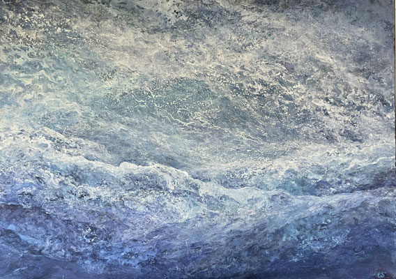 Soul of Waters, 2025, Acryl auf Leinwand, 100x140 cm