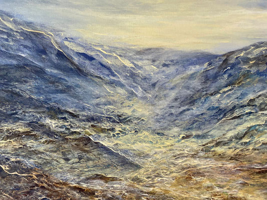 Coloured Mountains, 2023, Acryl auf Leinwand, 80x100 cm