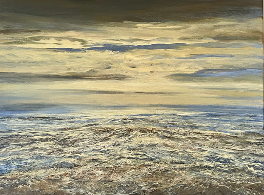 Between the Lights, 2025, Acryl auf Leinwand, 60x80 cm