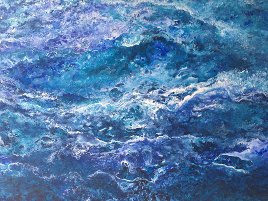 Into the Blue, 2020, Acryl auf Leinwand, 140x160 cm