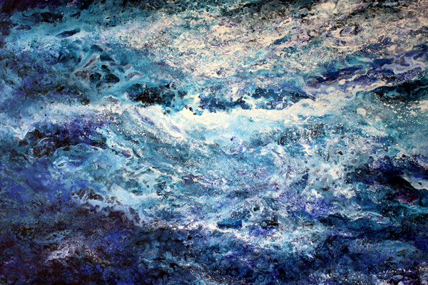 Moved by the Sea, 2020, Acryl auf Leinwand, 120x160 cm