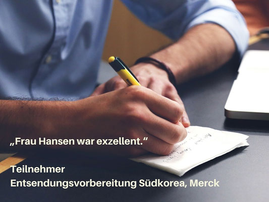Entsendungsvorbereitung Südkorea, Merck
