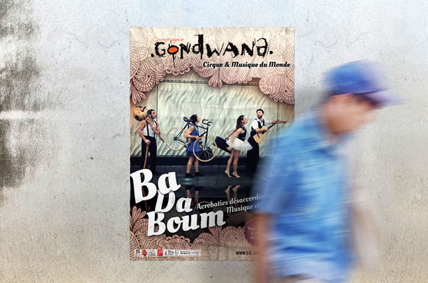 Compagnie GONDWANA - Affiche spectacle - Conception graphique