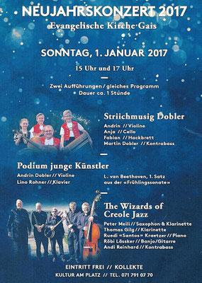 Neujahrskonzert in der Kirche Gais AR mit der Striichmusig Dobler Weissbad