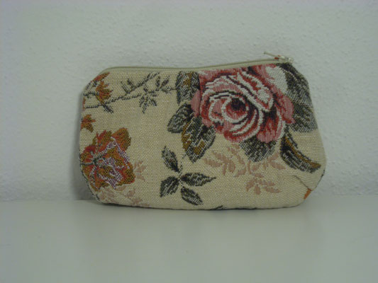 SCHMINKTÄSCHLI KLEIN Rosen-Beige 8-010
