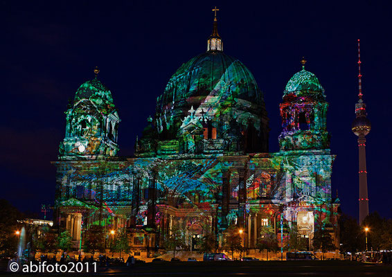 Berliner Dom mit Fernsehturm (Festival of Lights)