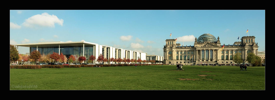 Bundeskanzleramt und Reichstag