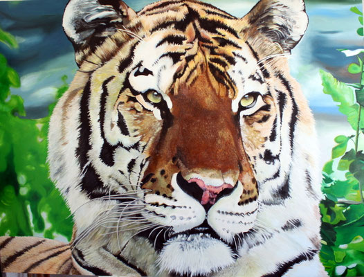 *TIGRE* - OLEO SOBRE TABLA - 145 X 108 CM. - DISPONIBLE -