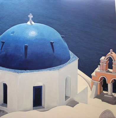 *MIKONOS 1* - OLEO SOBRE LIENZO 3D - 80 x 80 cm. - VENDIDO -  SOLD