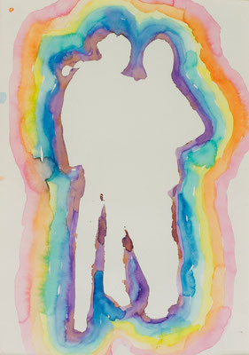 OVER YOUR SHOULDER, 2006, watercolor on paper, 42 x 29.7 cm