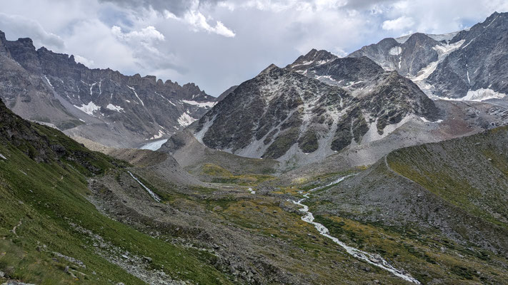 glacier de Valsorey à gauche et de Tseudet à droite
