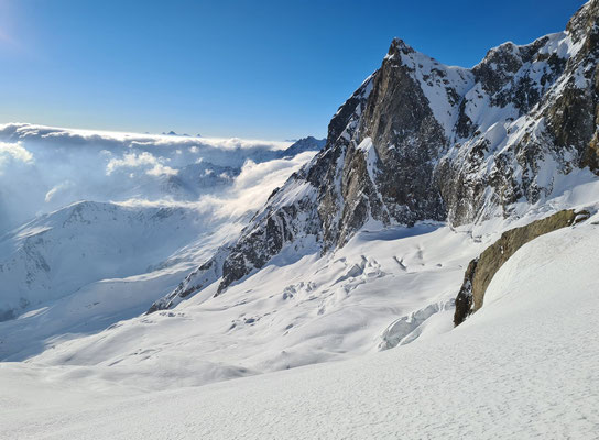 Glacier de pré de Bard sur la face Sud