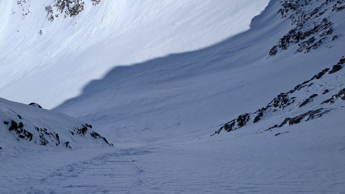 Le couloir pour passer les crevasses