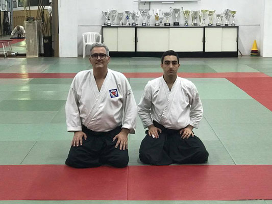 Lorenzo Camponi ritratto assieme ad Alessandro Tittarelli Shihan.