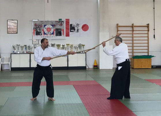 Alessandro Tittarelli Shihan mentre spiega ichi no kumijo (uchijo E. Neami).