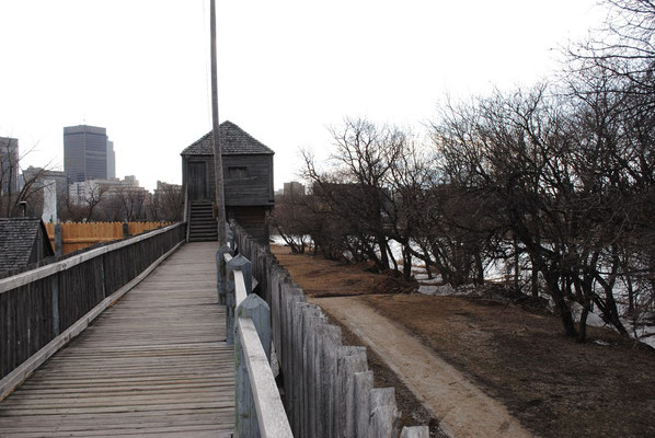 ein Fort - mitten in der Stadt - am Ufer des Red River