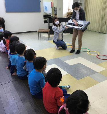 どれみLABO　みんなのどれみ　幼稚園　リトミック　キーボード