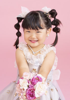 七五三記念にキッズドレスで撮影♪