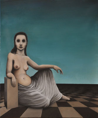 Là-bas, 2014, acrylique sur toile, 56 x 45 cm