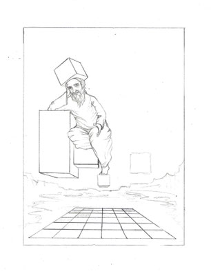 Etude pour "Le mystère des étendues", 2015, graphite sur papier, 19 x 14 cm