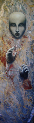 Apparition sur marbre, 2012, acrylique sur marbre