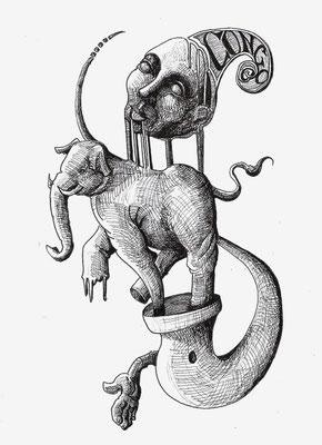 Congo, 2010, stylo et encre sur papier, 21 x 15 cm