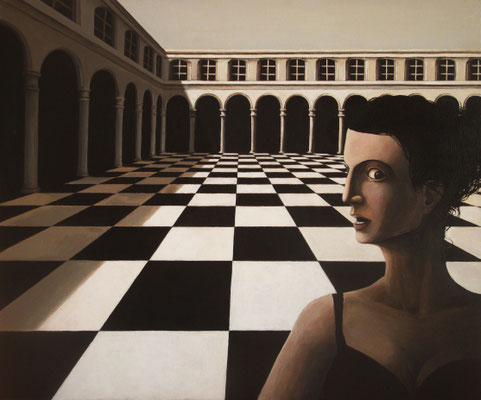 Perdue, 2011, acrylique sur carton toilé, 54 x 65 cm