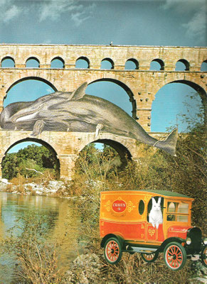 Le lapin et la baleine, 2009, collage (collection particulière)