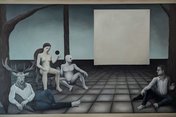 L'épaisseur des songes, 2018-1019, huile sur toile, 100 x 150 cm