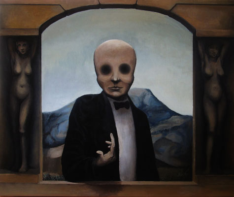 Autoportrait éventuel, 2012, acrylique sur toile, 46 x 55 cm