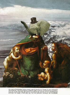 La beauté des éléphants II, 2008, collage (collection particulière)
