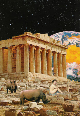 La bergère, 2013, collage, 27 x 19 cm