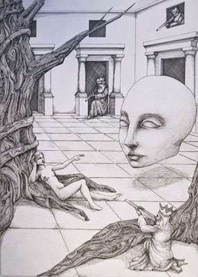 Rhume divinatoire, 2016, stylo et encre sur papier, 36 x 26 cm
