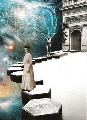 Le vertige des mondes, 2012, collage