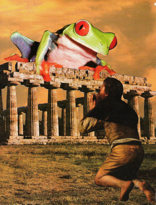 L'apparition, 2013, collage, 28 x 21 cm