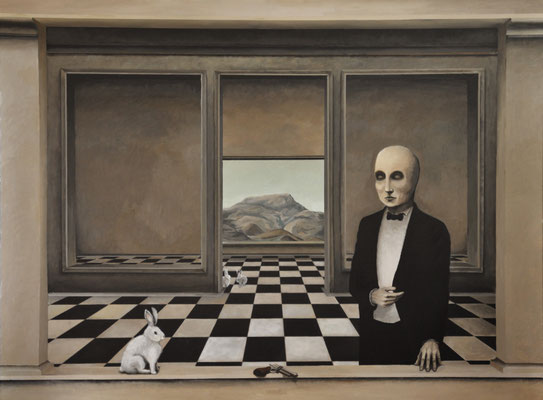 Duel, 2012, acrylique sur toile, 97 x 130 cm