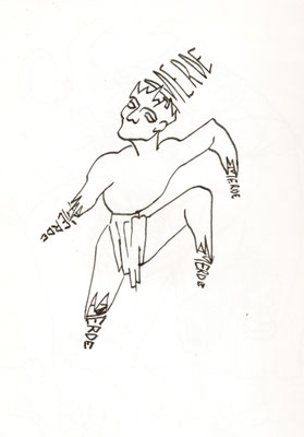 "Merde", 2009, stylo et encre sur papier