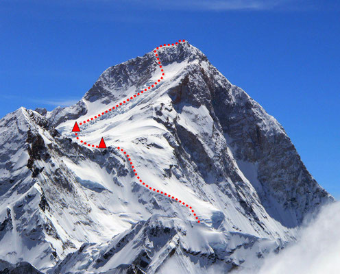 Route auf Makalu, entnommen von www.goclimbamountain.de