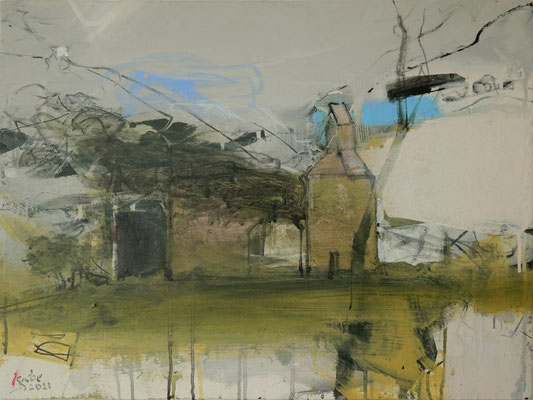 Landschaft in Kalabrien VIII  ´21 / 51 x 68   