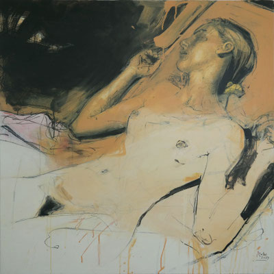Etüde.15 (Sunshine)  `23 / 101 x 101  Private collection Lago di Garda, Italy