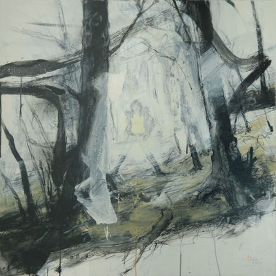 Etüde.16 (SOMEWHERE)  ´23 / 101 x 101  Private collection Munich