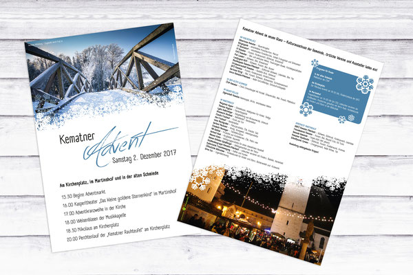 Flyer Adventmarkt – Gemeinde Kematen an der Krems