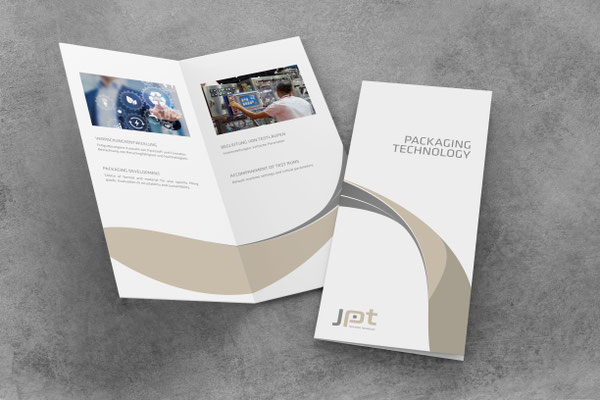 Logo- und Imagefoldergestaltung - JPT Packaging Technology