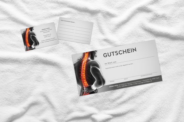 Geschäftsdrucksorten - Gewerblicher Masseur & Heilmasseur Jürgen Hickl
