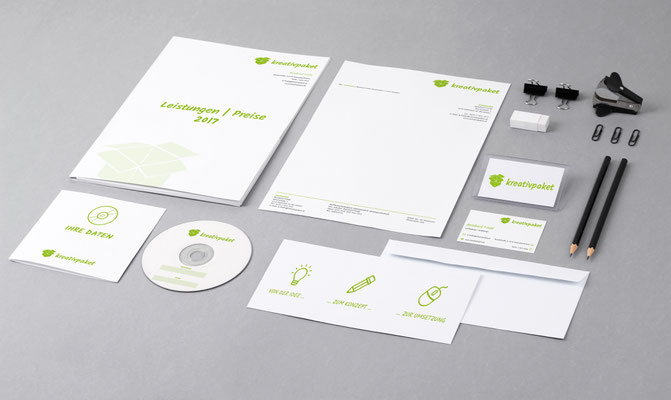 Logo, Geschäftsdrucksorten, Visitenkarten – kreativpaket