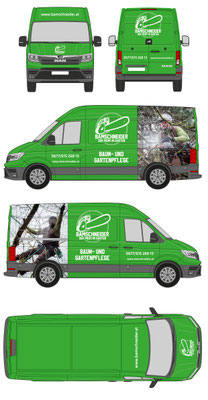 Bamschneider e.U. - Gestaltung und Businessfotos für Autobeklebung MAN TGE Hochdach