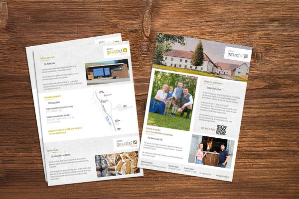 Gestaltung Flyer A5 - Gallners Genusshof