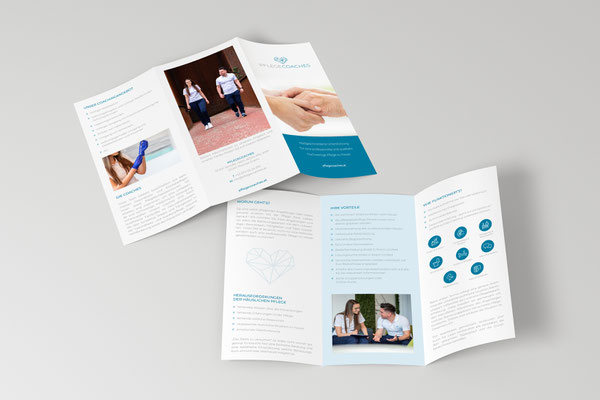 Gestaltung Folder 6-seitig - Pflegecoaches