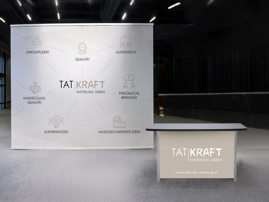 Messestand (Zip-Wall) und Pop-Up-Theke - Tatkraft Werbung GmbH